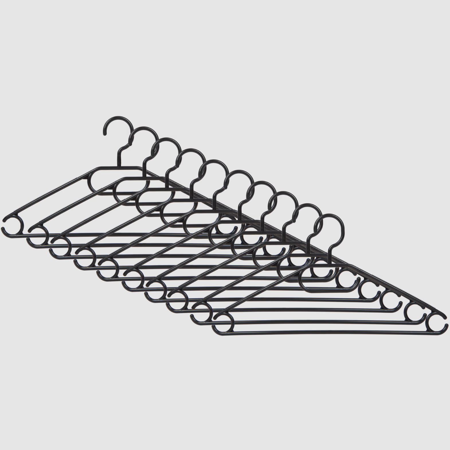 Kleerhanger zwart plastic