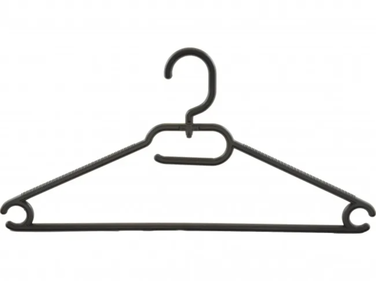Kleerhanger zwart plastic