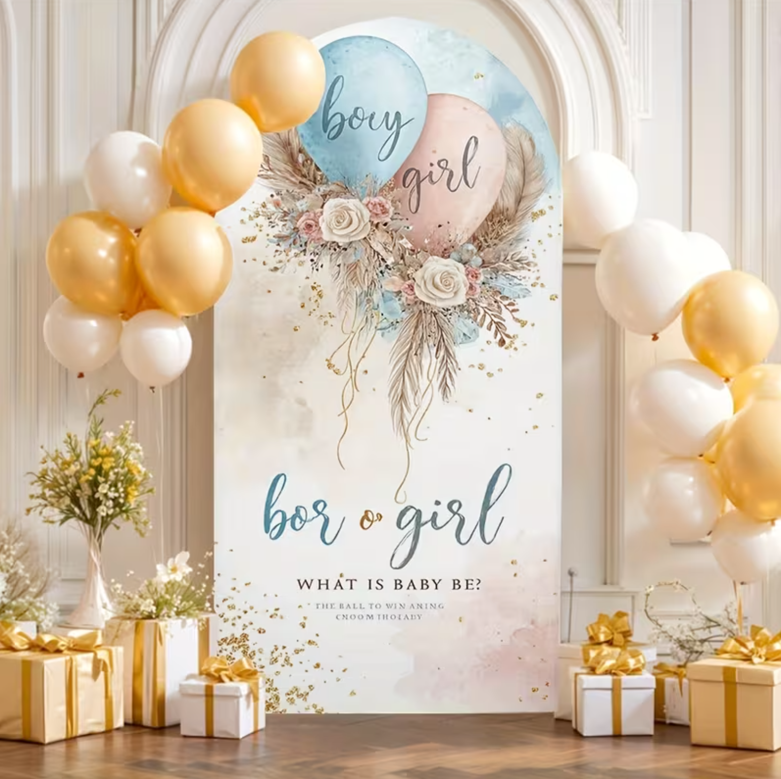 Boogachtergrond boy or girl 180cm